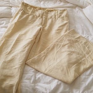 Anthropologie linen wide leg trousers